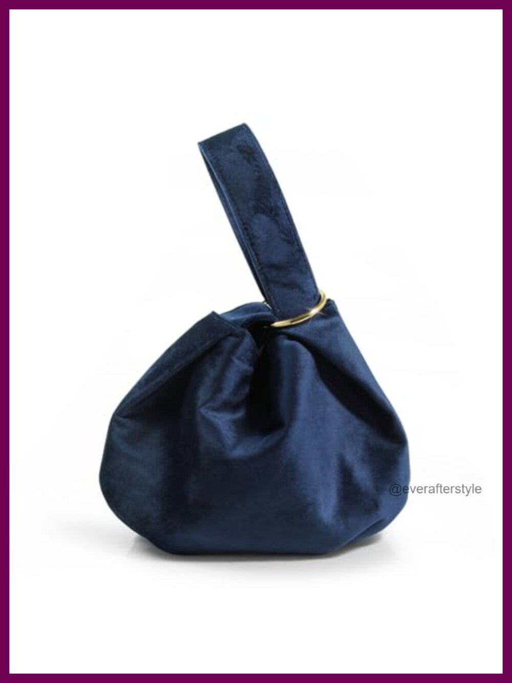Velvet Top Handle Clutch Wristlet Slouchy Bucket Evening Bag